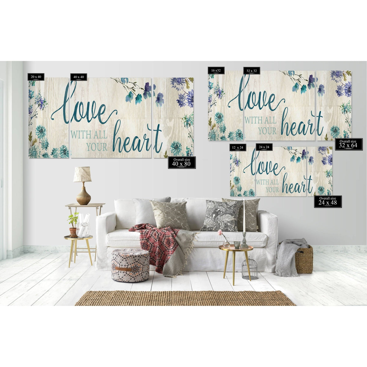 Oversized Canvas Multi Piece Art W1819