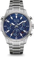 Men's Chronograph Quartz Watch with Stainless Steel Strap, Blue Z777598