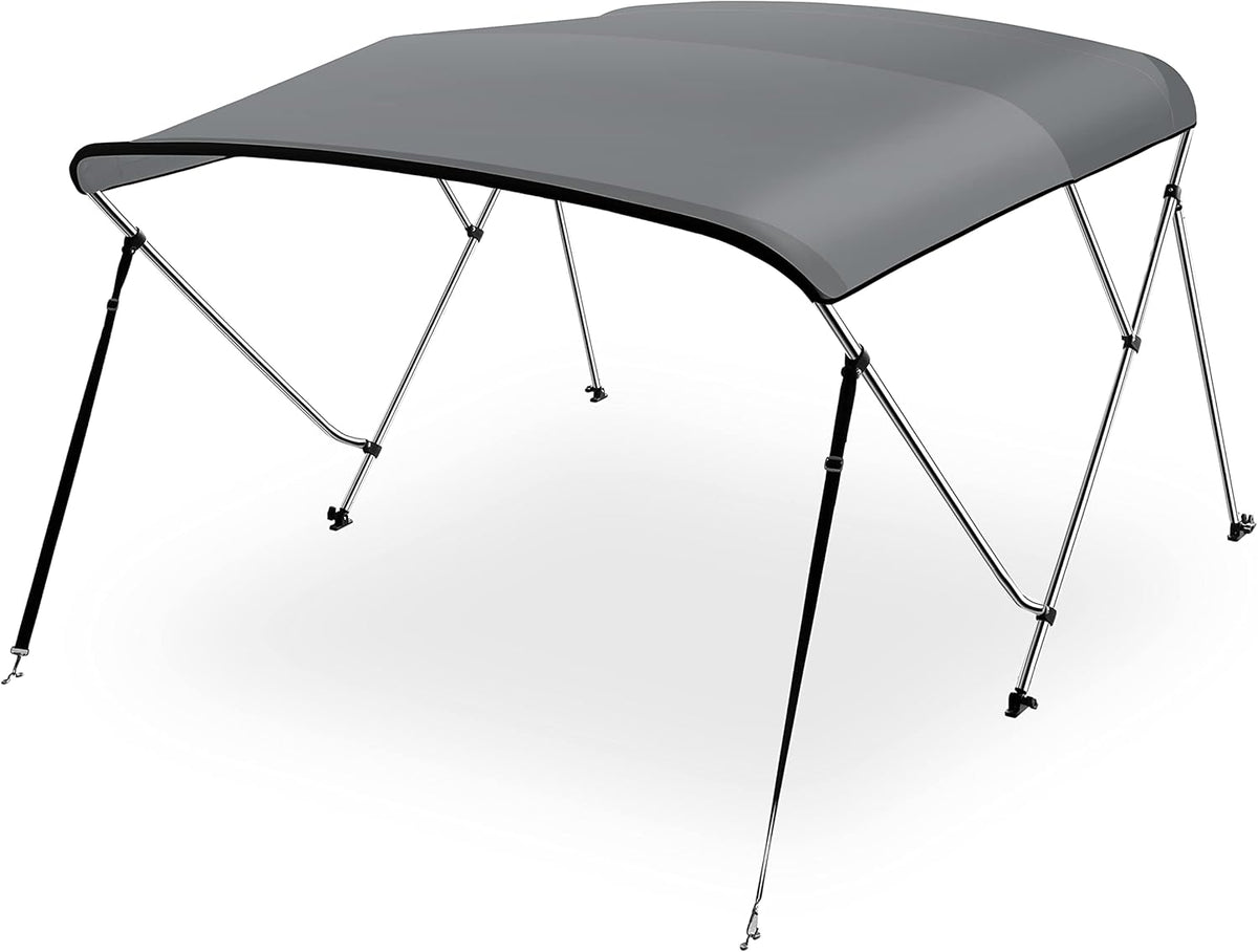 Waterproof 54-60 W 3 Bow Boat Bimini Top Canvas Sun Shade with Storage Boot R87279