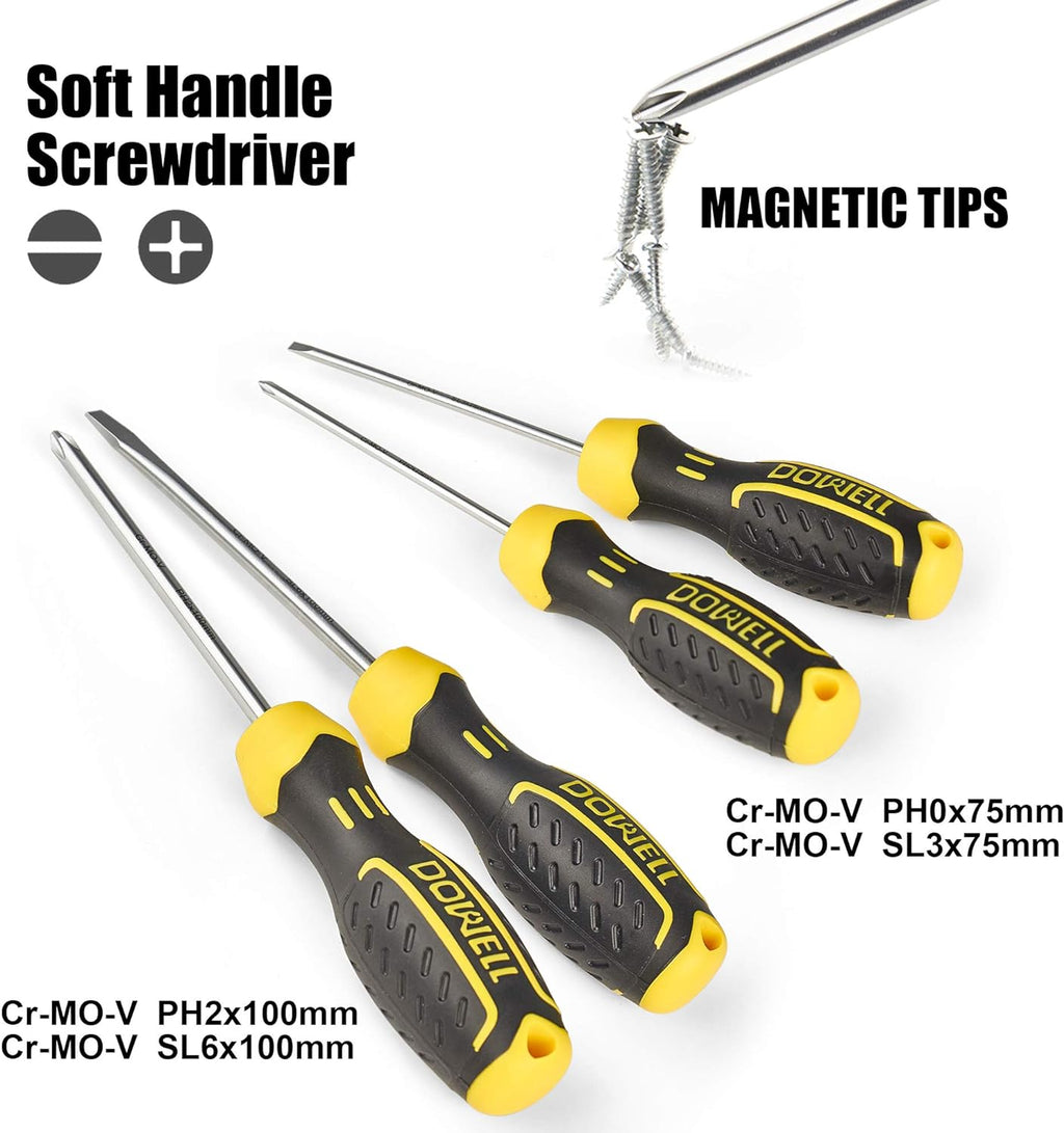 62PCS Tool Set with Wrench Pliers Screwdriver K13426