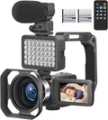 4K 56MP Vlogging Camera with External Microphone and IR Night Vision P454019