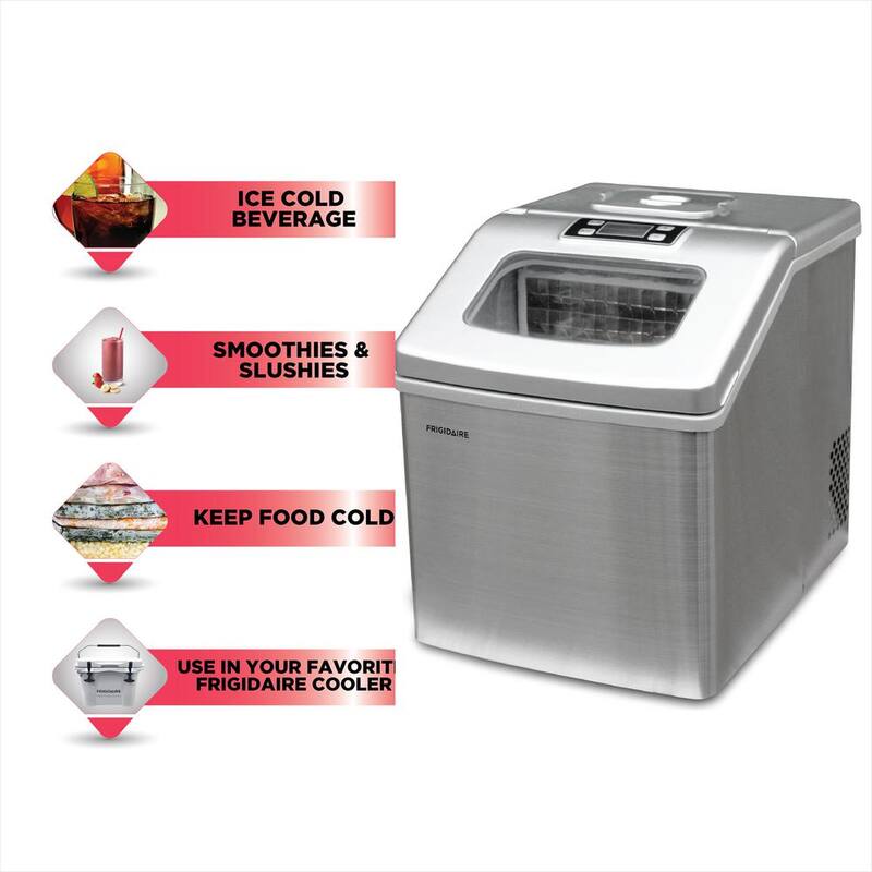 40 lb. Freestanding Stainless Steel Ice Maker V127