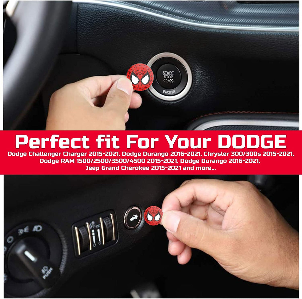 Engine Start Stop Button Overlay Ruby Red Sticker Emblem U5156