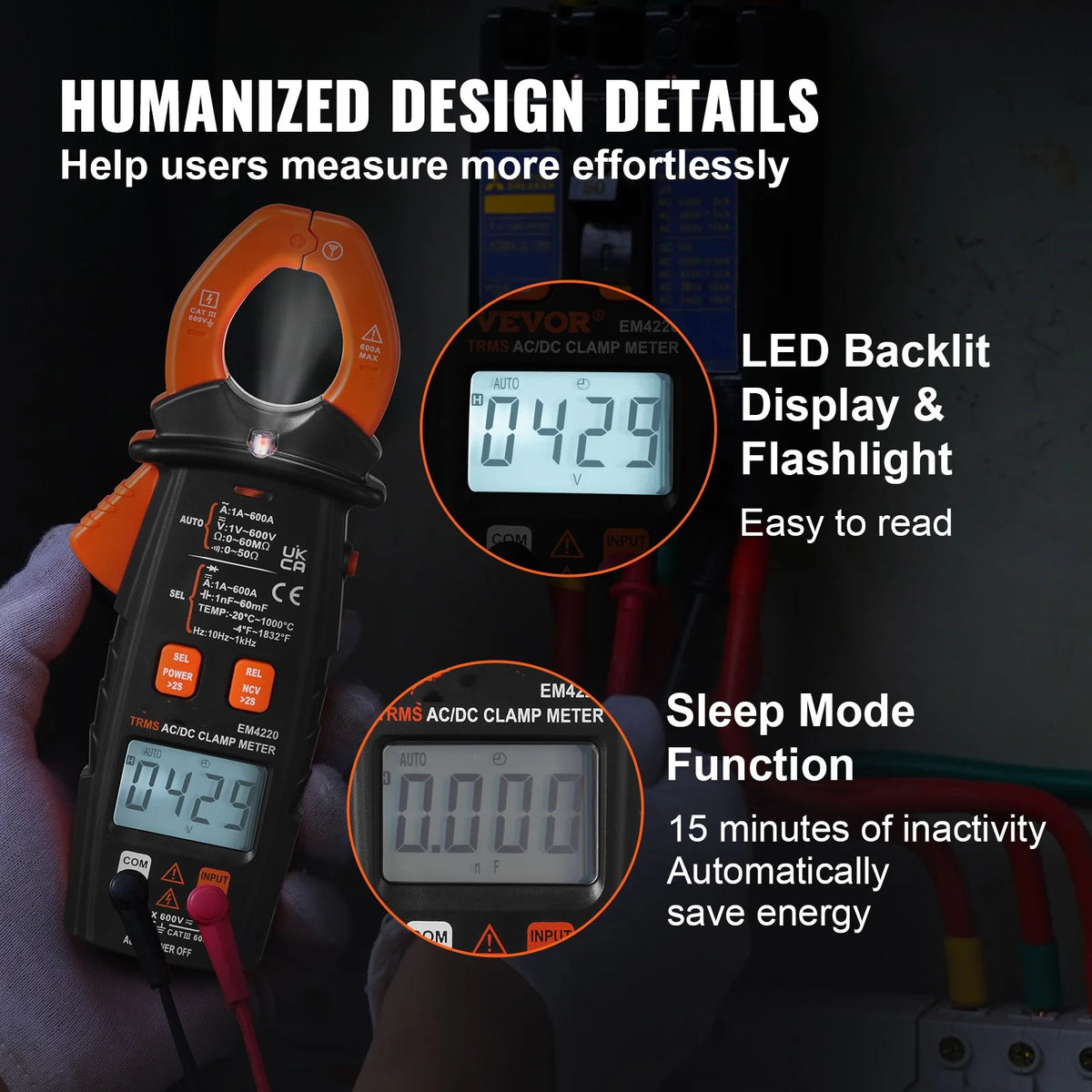6000 Counts True RMS Digital Clamp Meter O73067