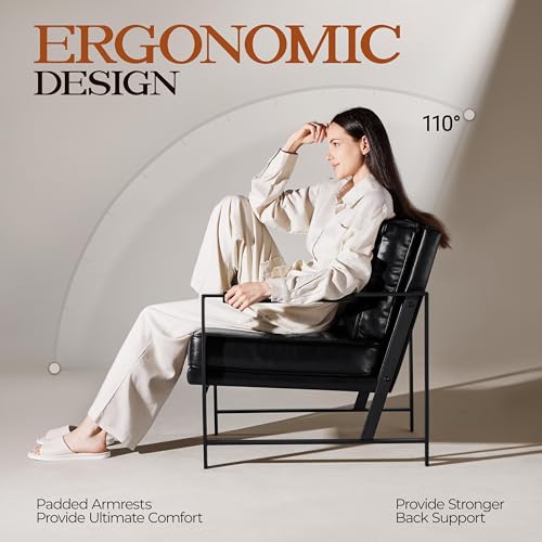 Light Brown PU Leather Armchair Set of 2 T431