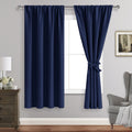 Navy Blue 42 x 63 Inch Blackout Curtains Set of 2 Panels S48392