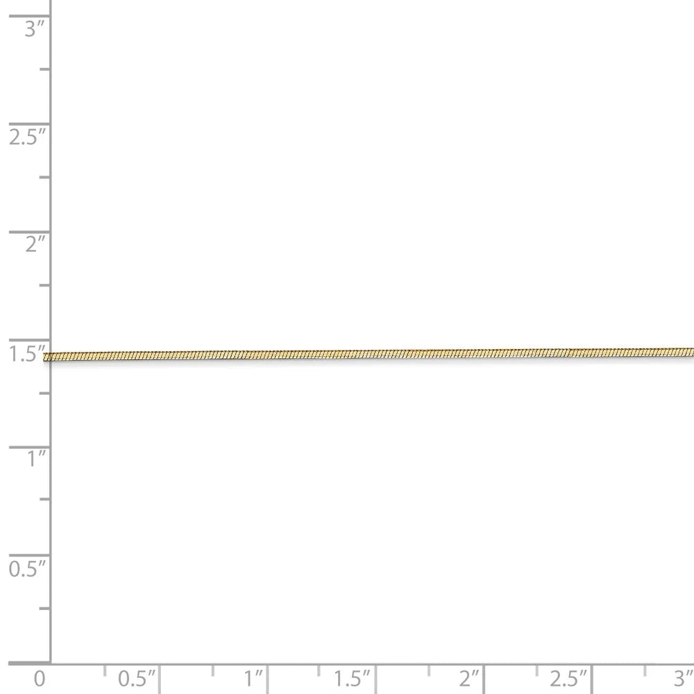 14kt Yellow Gold 1.2mm Octagonal Snake Chain 30 inch Lobster Clasp M5589