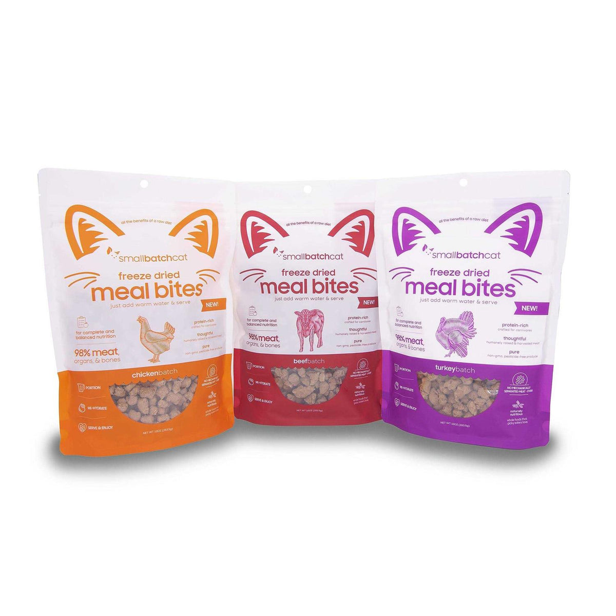 Freeze-Dried Cat Beef Meal Bites 10 oz L590