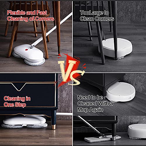 Cordless Electric Spin Mop with 4 Scrubber Pads U486269