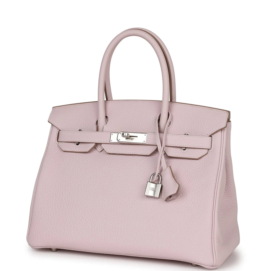 Mauve Pale Clemence Palladium Hardware Bag S19862