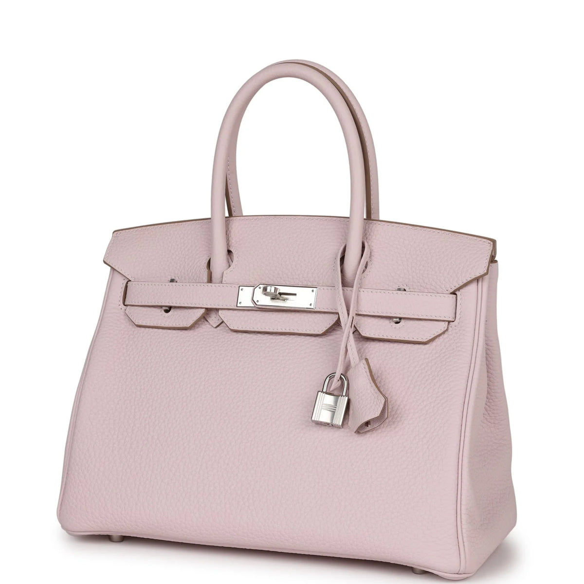 Mauve Pale Clemence Palladium Hardware Bag S19862