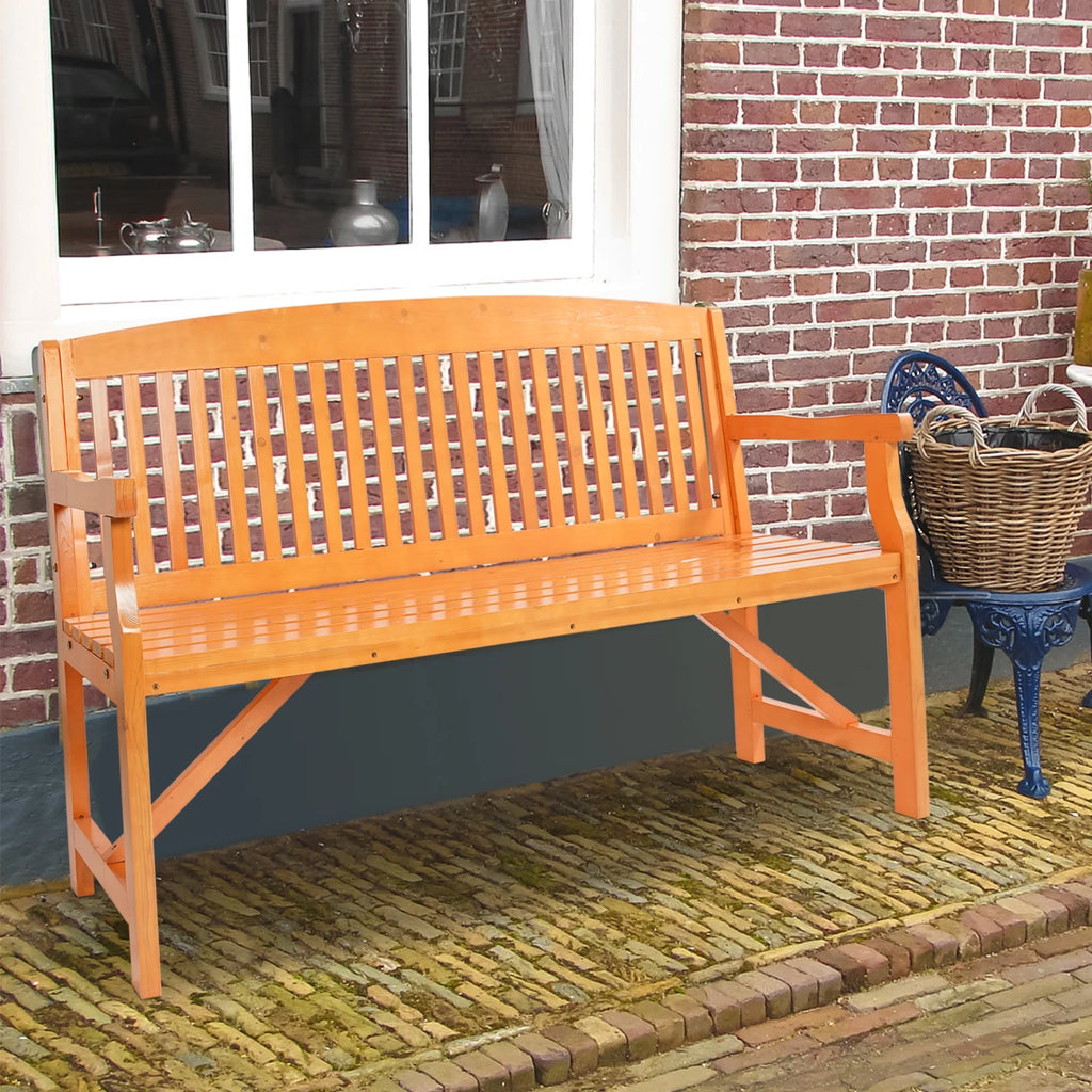 3 Person Wood Outdoor Bench B6619