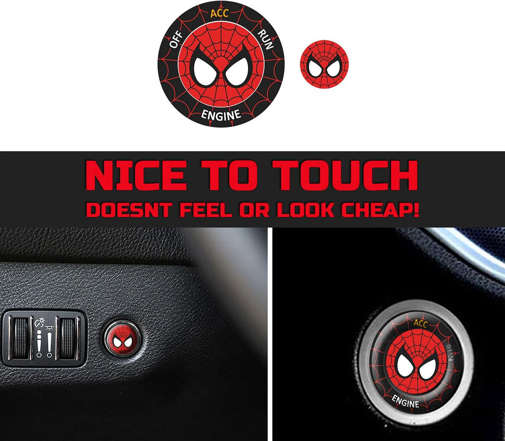Engine Start Stop Button Overlay Ruby Red Sticker Emblem U5156