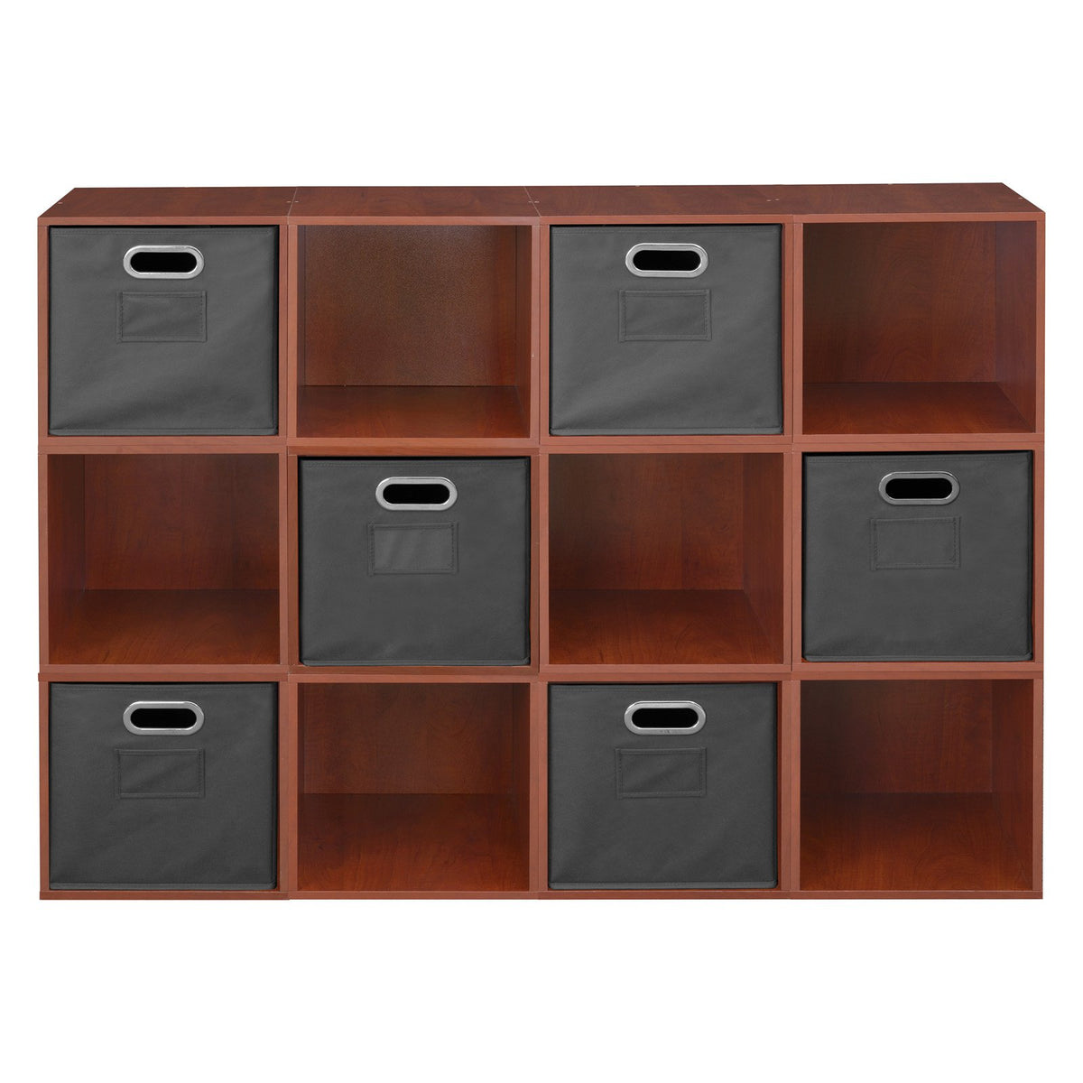 White Storage Sets with Foldable Fabric Storage Bins Y902793