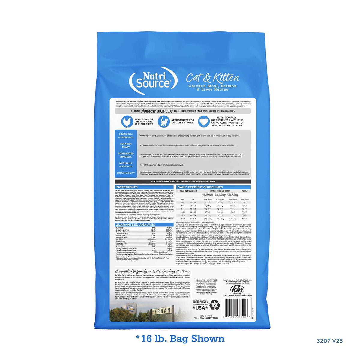 Chicken Salmon Liver Dry Cat & Kitten Food C319