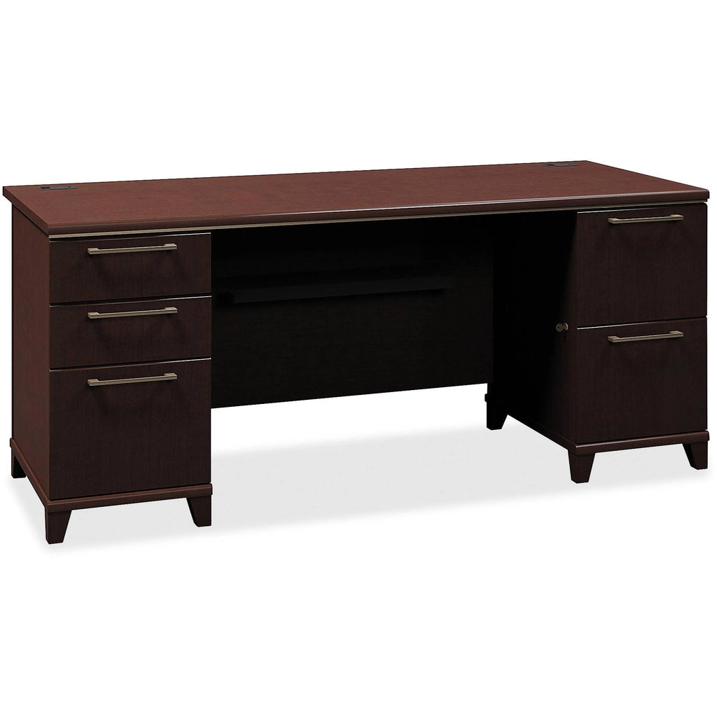 72w Double Pedestal Desk Mocha Cherry C3287