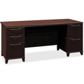 72w Double Pedestal Desk Mocha Cherry C3287
