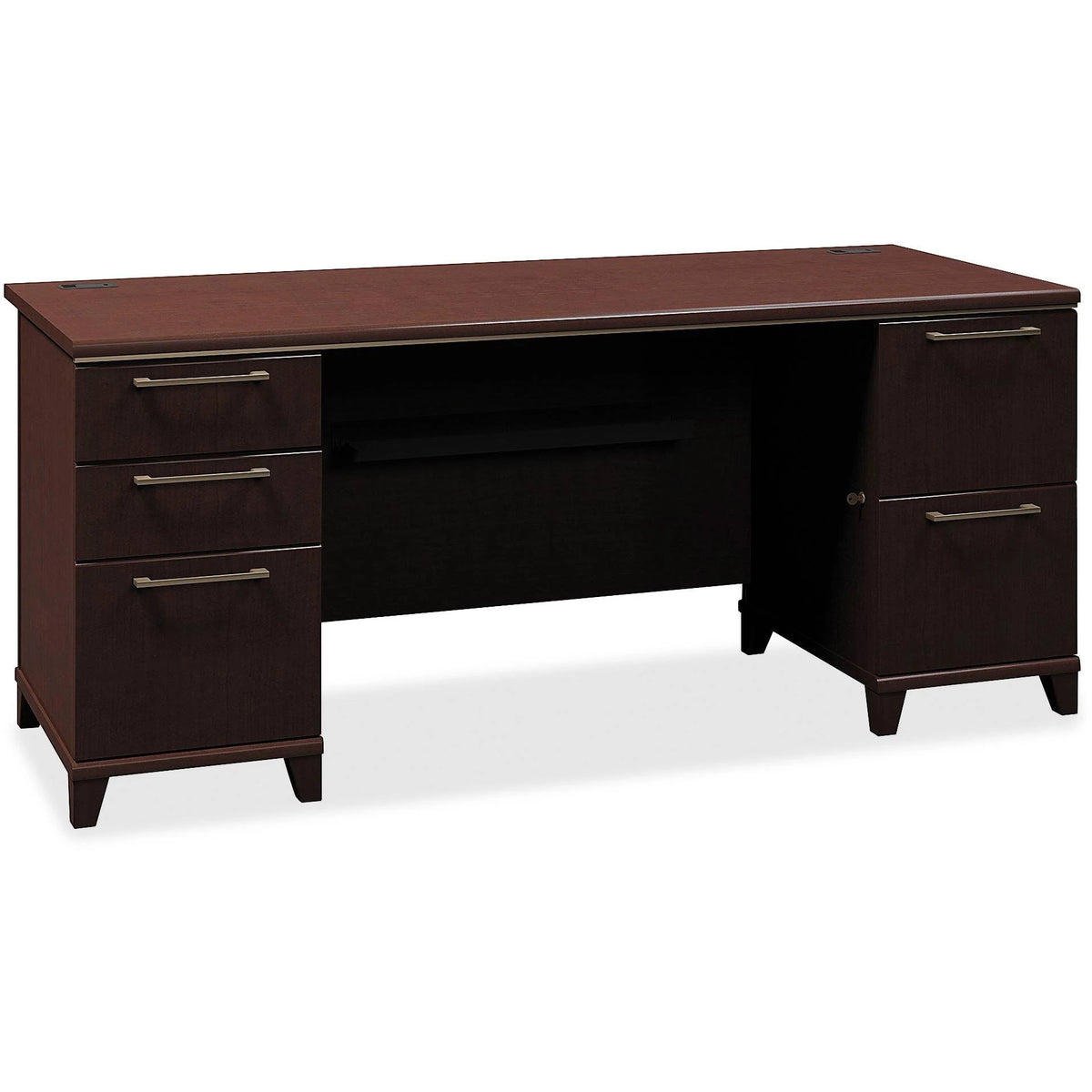 72w Double Pedestal Desk Mocha Cherry C3287