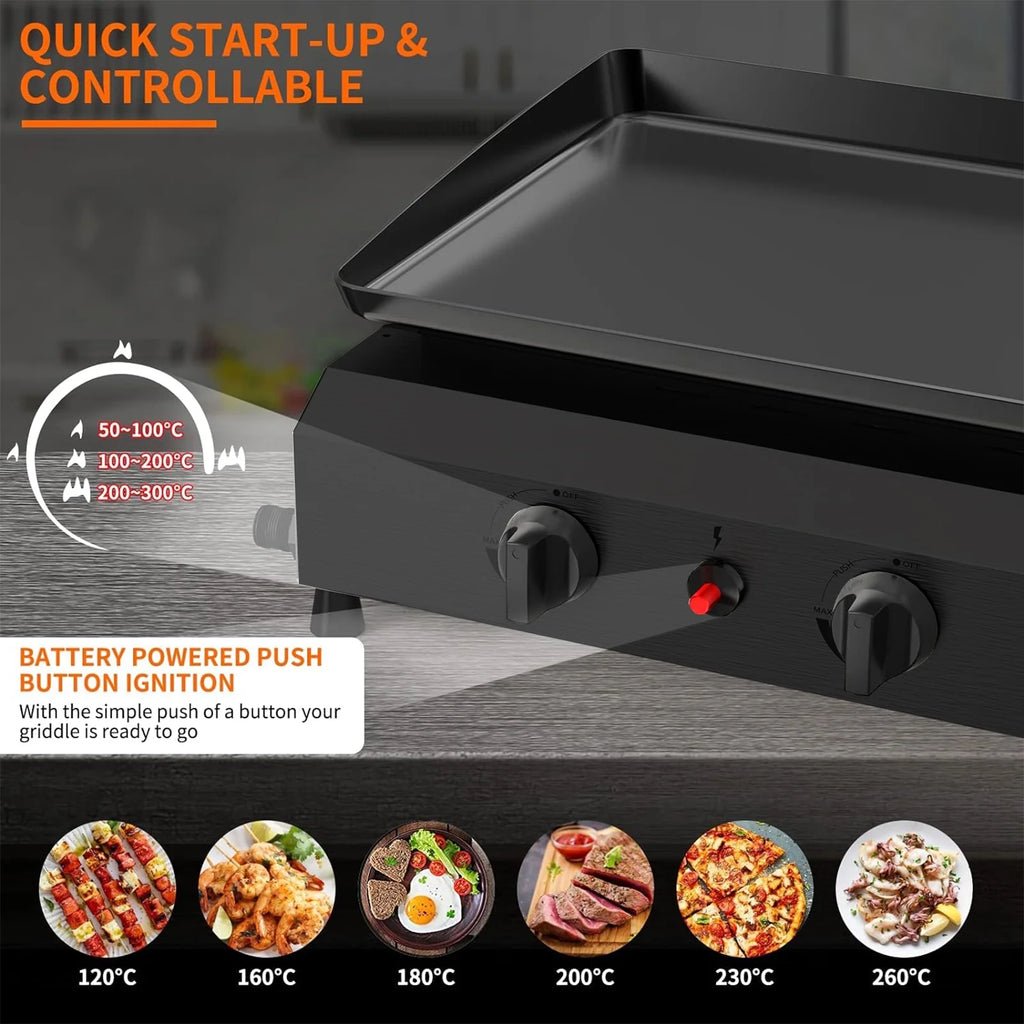 4-Burner Propane Gas BBQ Grill Cooking Station A4334