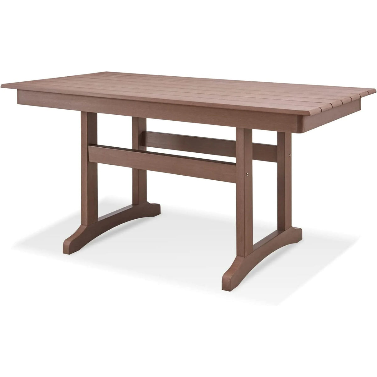 Brown 6-Person Poly Lumber Outdoor Dining Table Z2131