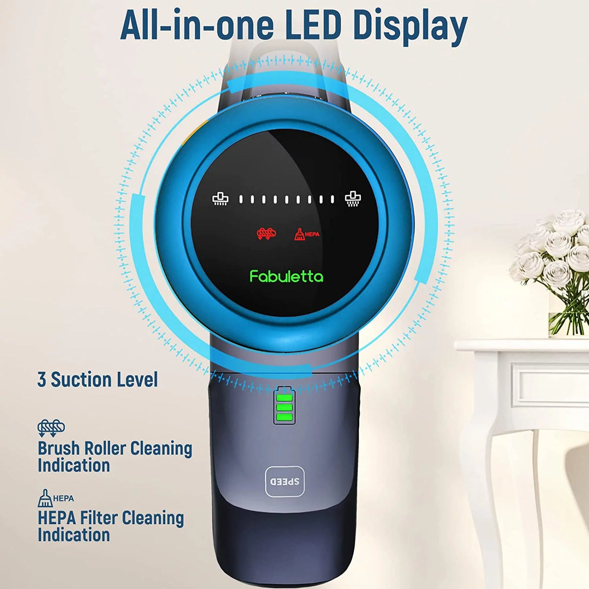 Blue Cordless Stick Vacuum B636