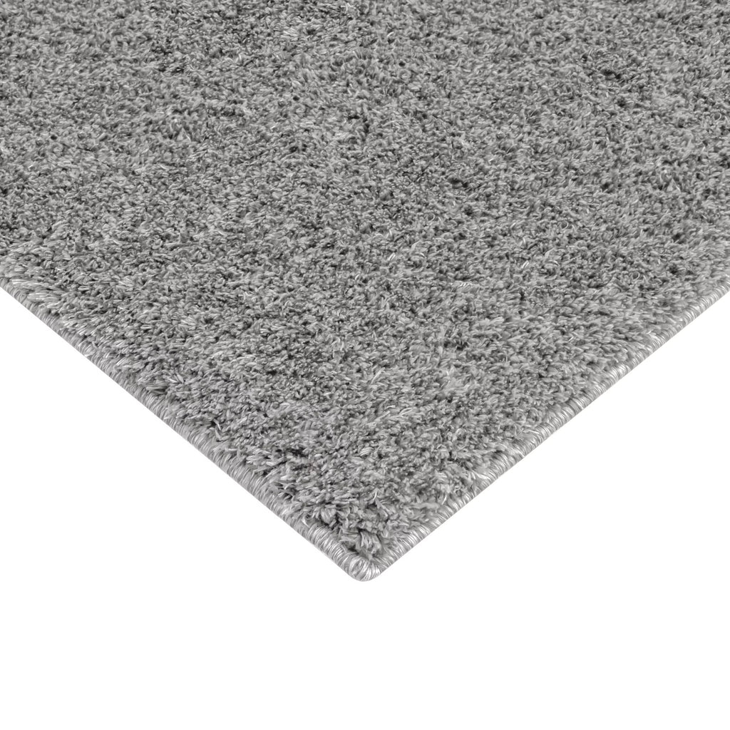 Microfiber Plush Shag Area Rug Gray 5' x 7' R498