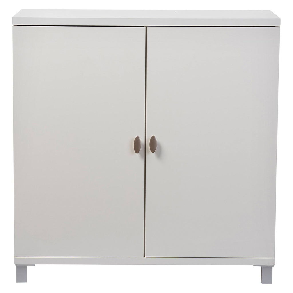 White Wood Entryway Storage Sideboard Cabinet Q2395