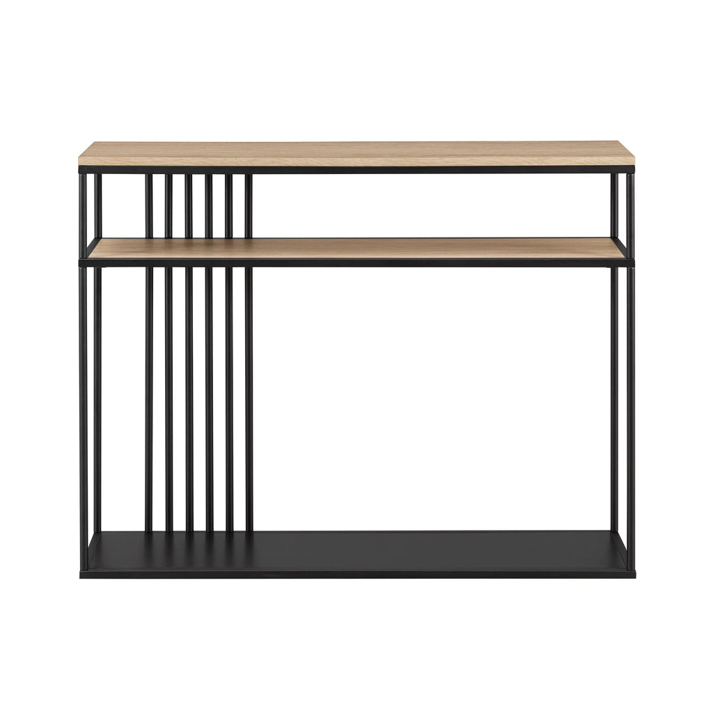 41" Slatted-Side Metal Console Table Z231616