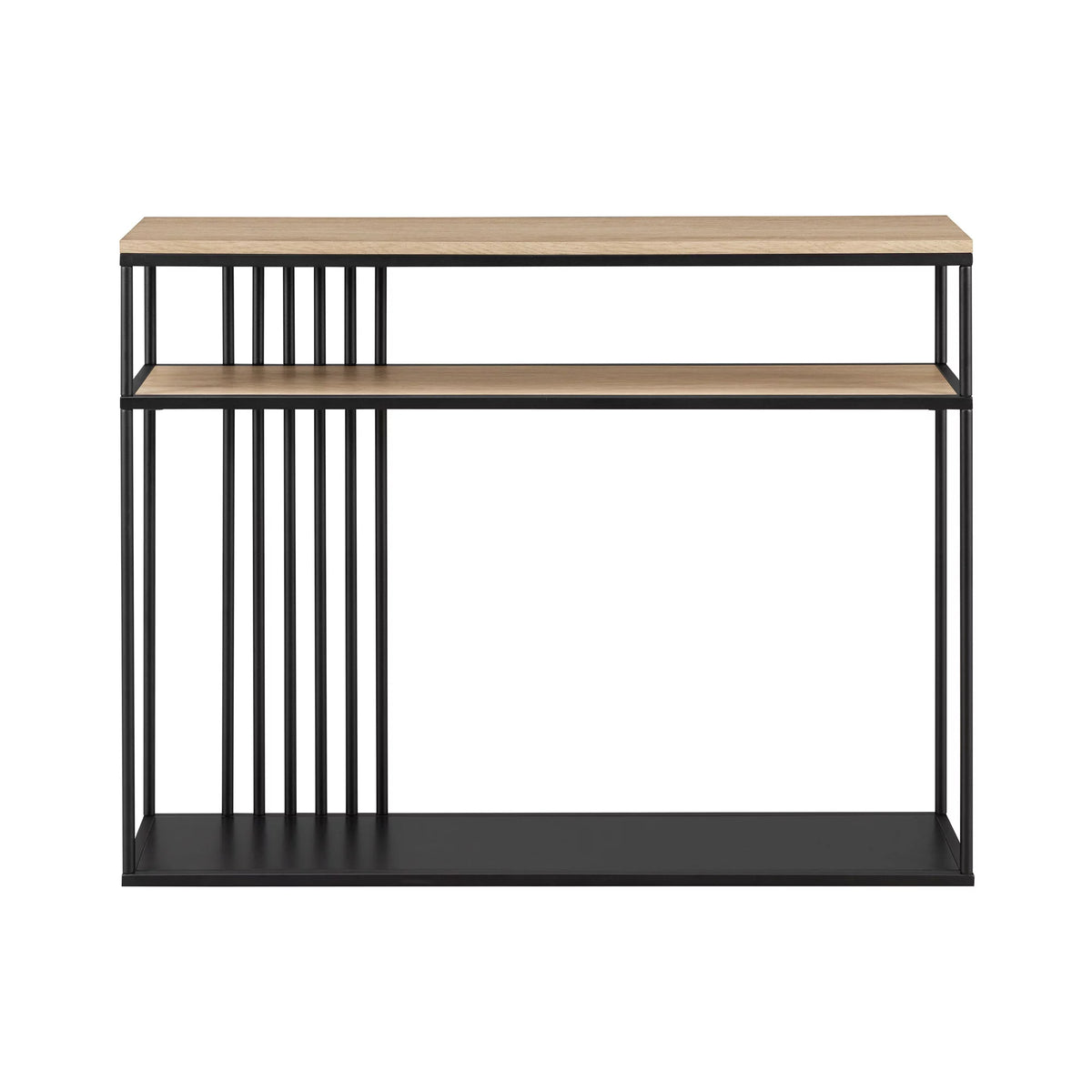 41" Slatted-Side Metal Console Table Z231616