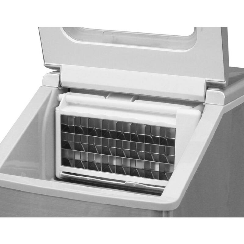 40 lb. Freestanding Stainless Steel Ice Maker V127