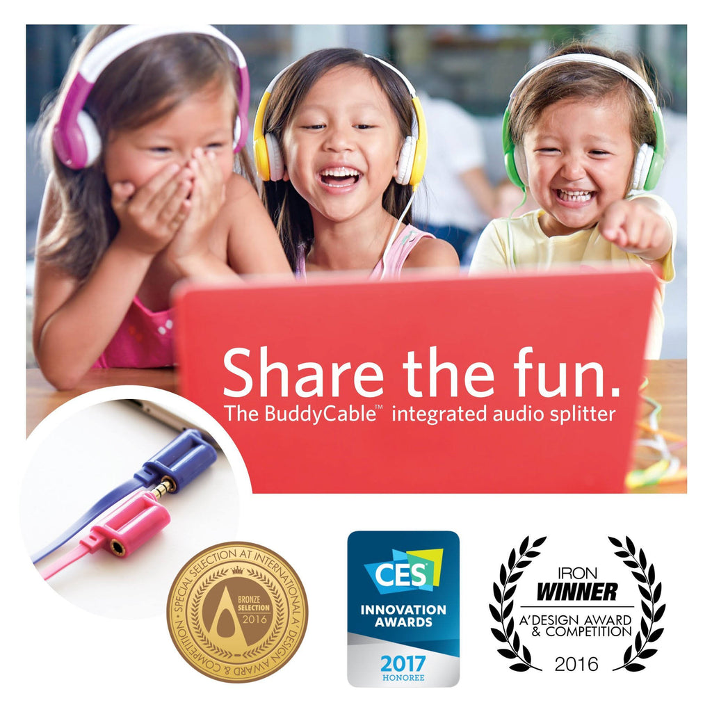 Foldable Volume Limiting Kids Headphones 4-Pack A7707