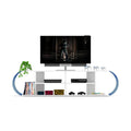 White-Blue Wood Finish TV Unit K5850