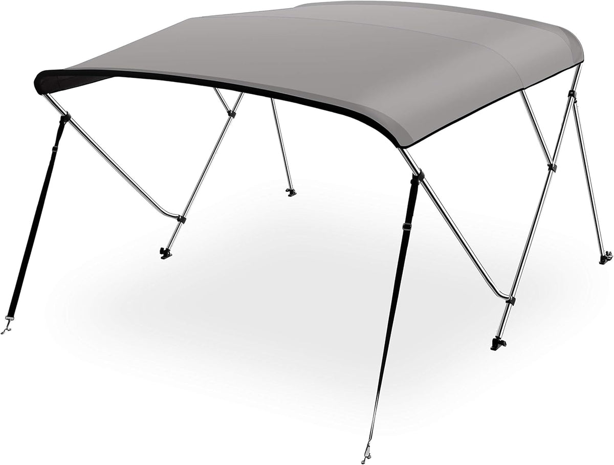 Waterproof 54-60 W 3 Bow Boat Bimini Top Canvas Sun Shade with Storage Boot R87279