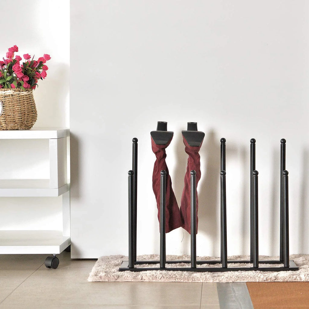 6-Pair Black Metal Boot Shoes Storage Rack Z8954