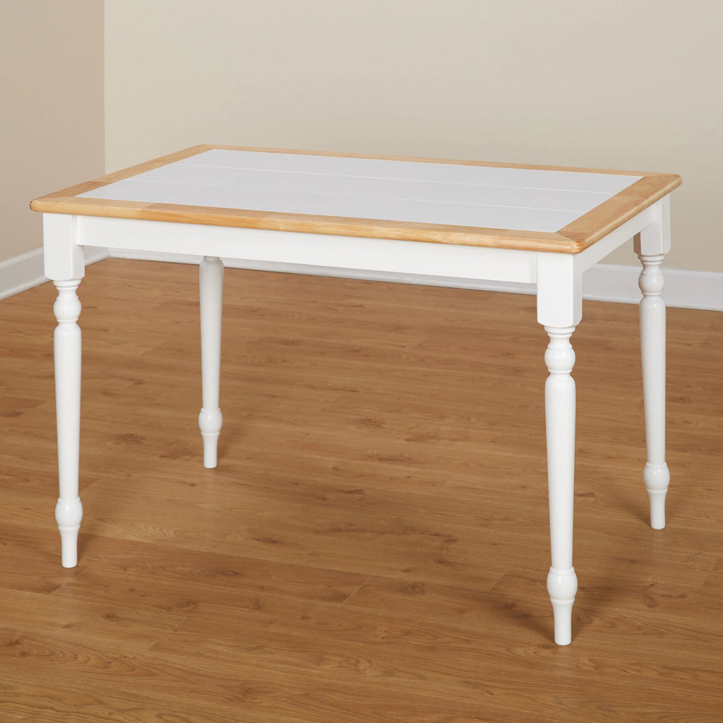 White Natural Tile Top Table D142443