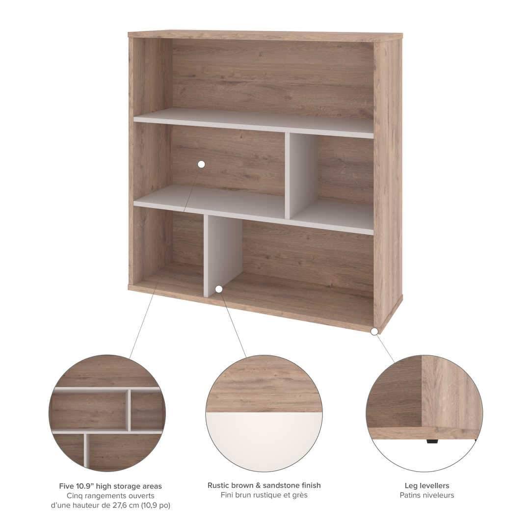 White Asymmetrical Shelving Unit V239