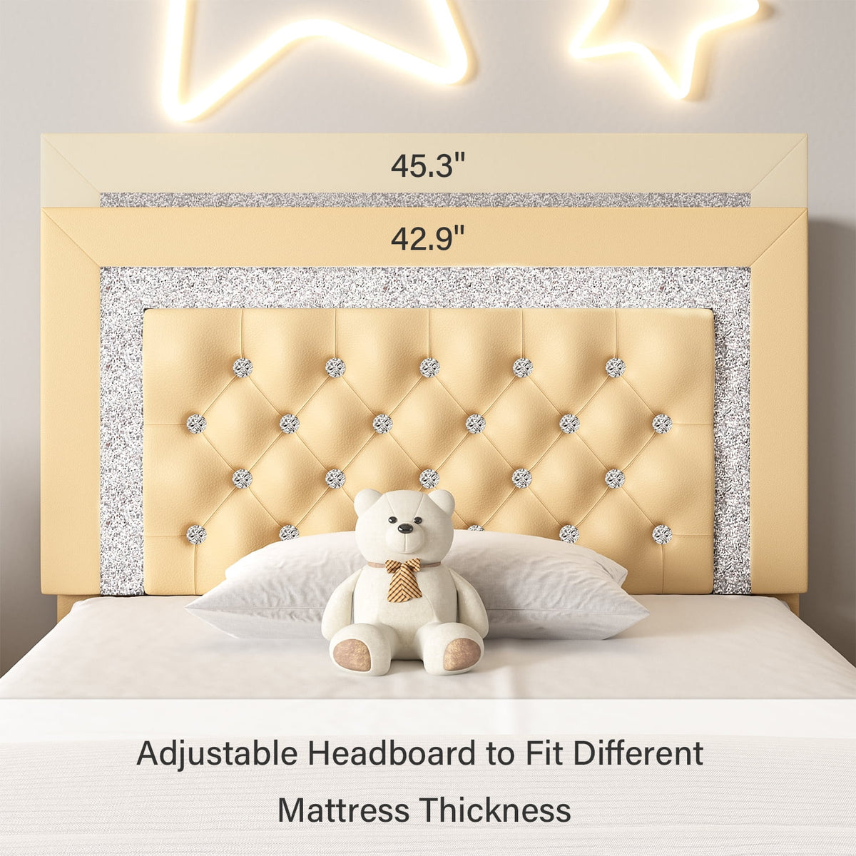 Black Twin Size Upholstered Platform Bed Frame with Headboard G38200