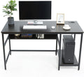 Black 47 Inch Computer Desk with Storage Shelves K998