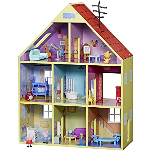 Wooden Playhouse with 2 Figures and 29 Accessories L635707