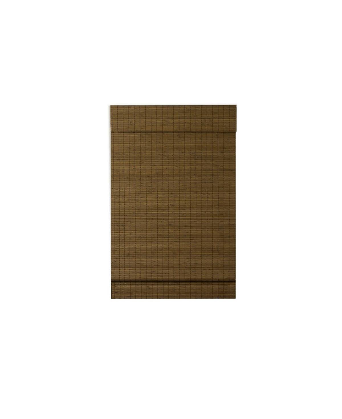 Cordless Maple Bamboo Roman Shade with Valance 35 in. W x 64 in. L M473732