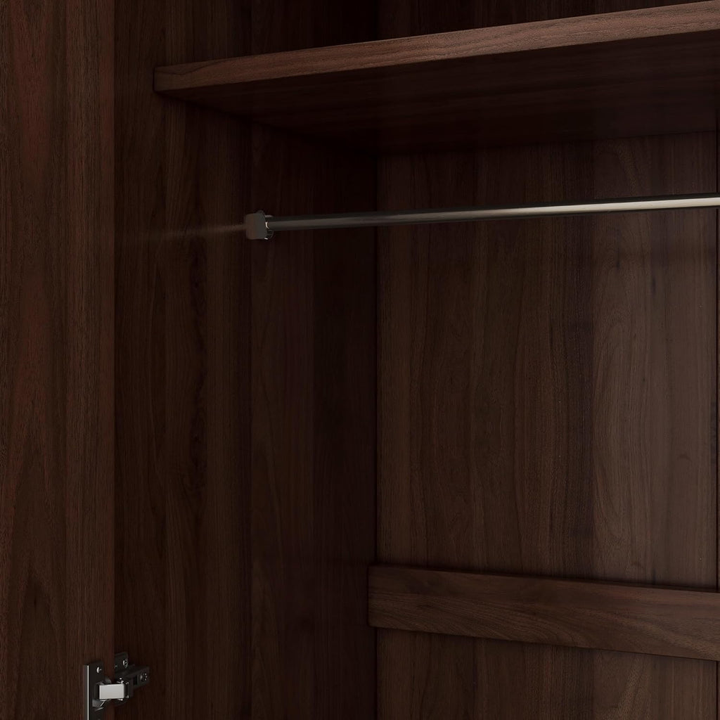 2-Door Wooden Wardrobe Armoire with 3 Storage Shelves H933