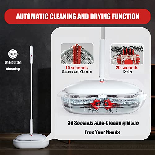 Cordless Electric Spin Mop with 4 Scrubber Pads U486269