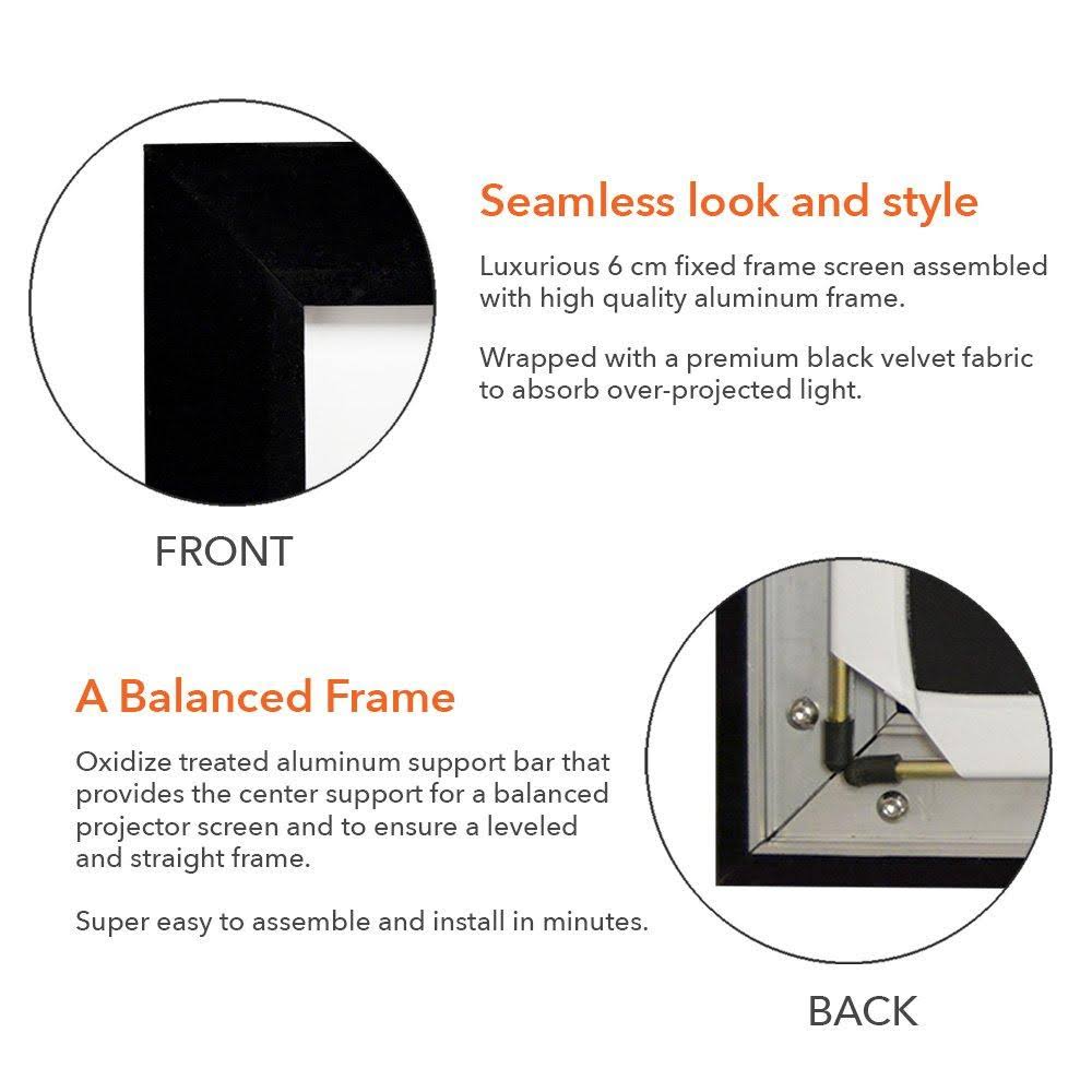 92-inch Fixed Frame Projector Screen F766