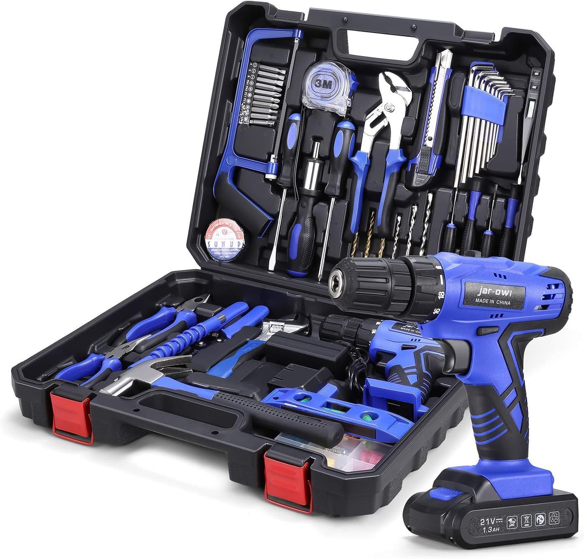 108 Piece Power Tool Combo Kit with 16.8V Cordless Drill G17634