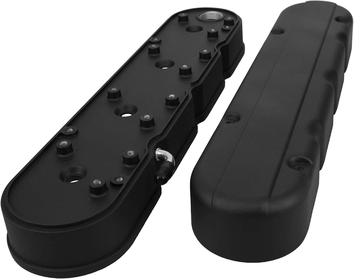Black Aluminum Valve Covers with Coil Mounts for Chevy Small Block V8 M87729