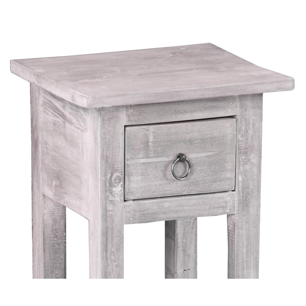 Gray Solid Distressed Narrow Side Table Q316736