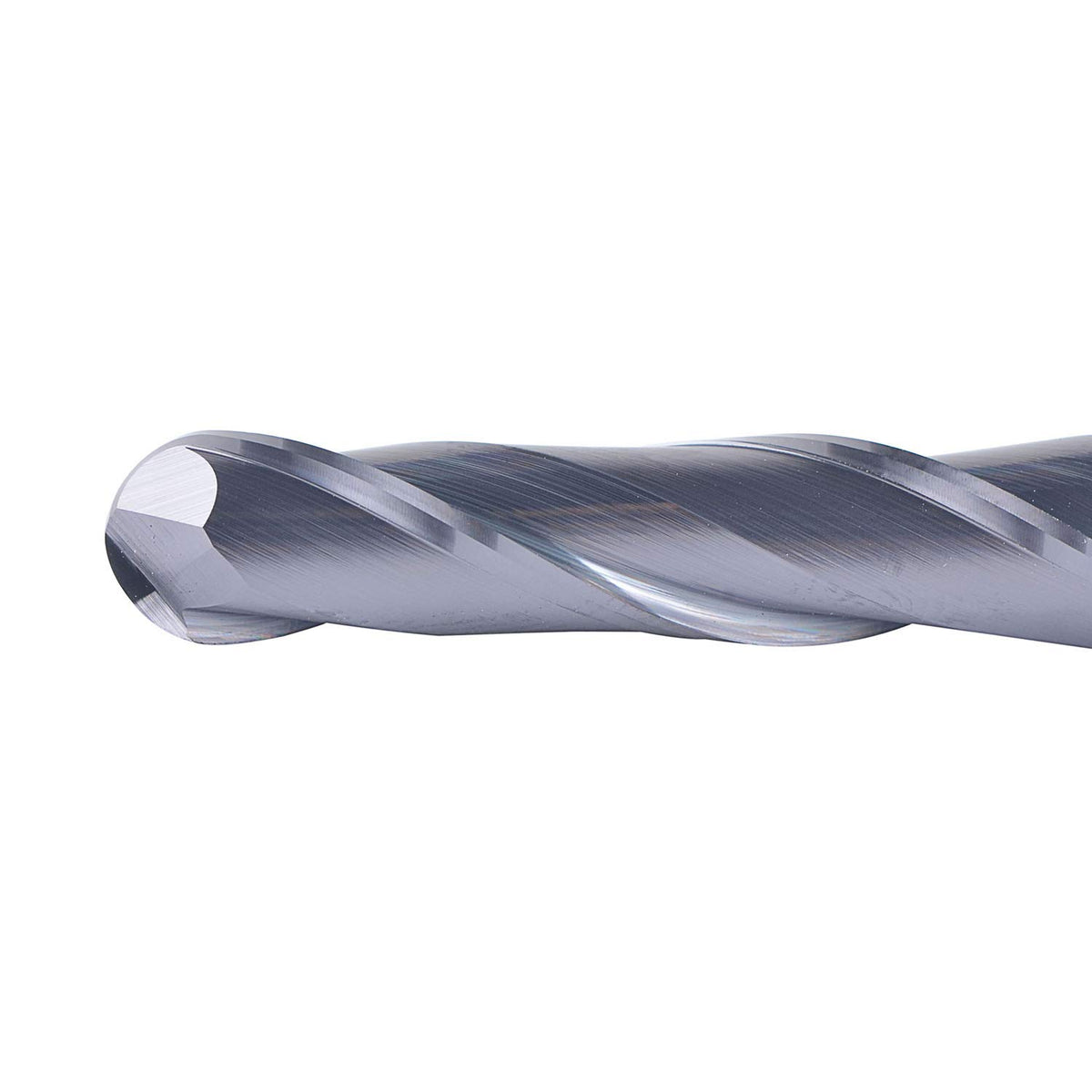 Ball Nose Carbide End Mill CNC Cutter Router Bits Double Flutes Spiral Milling Tool 1/4 inch Shank 3 inch Over Length Pack of 2 D939045
