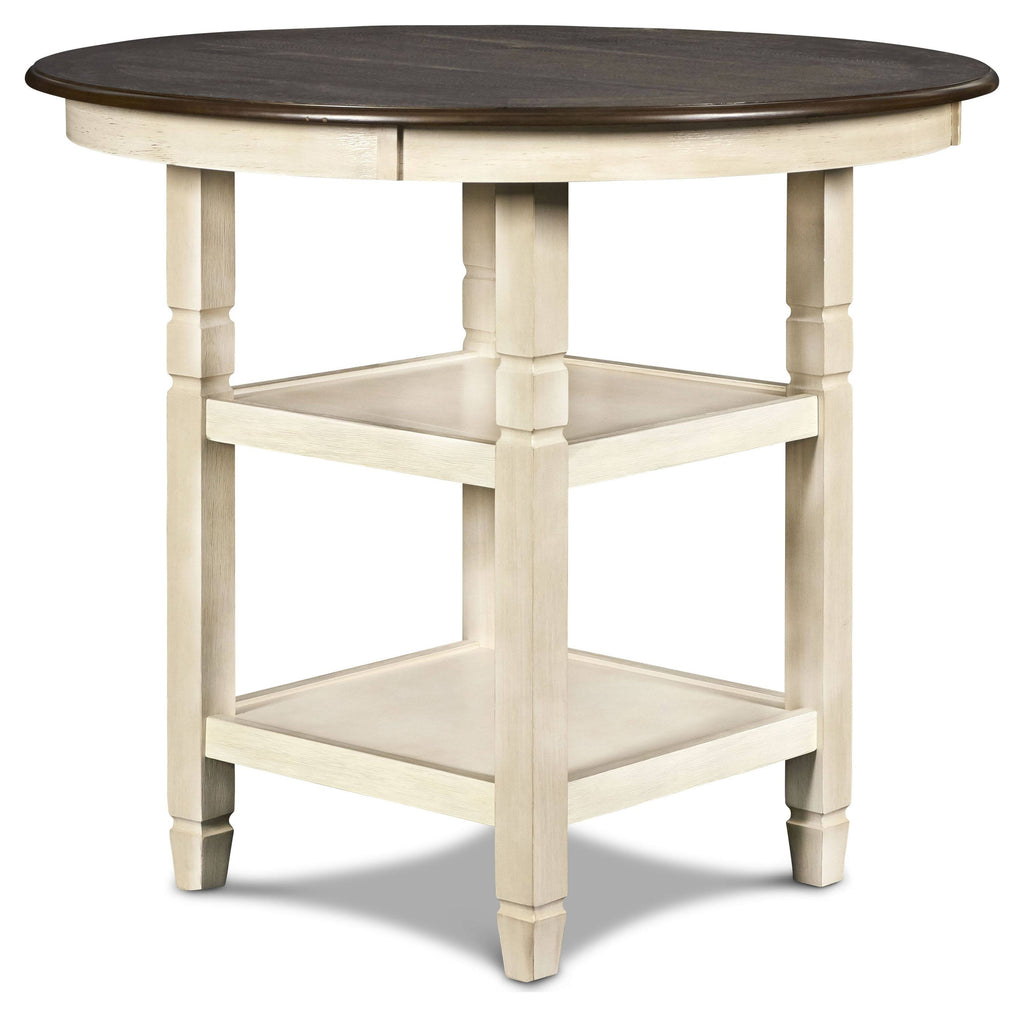 White Round Counter Table D425