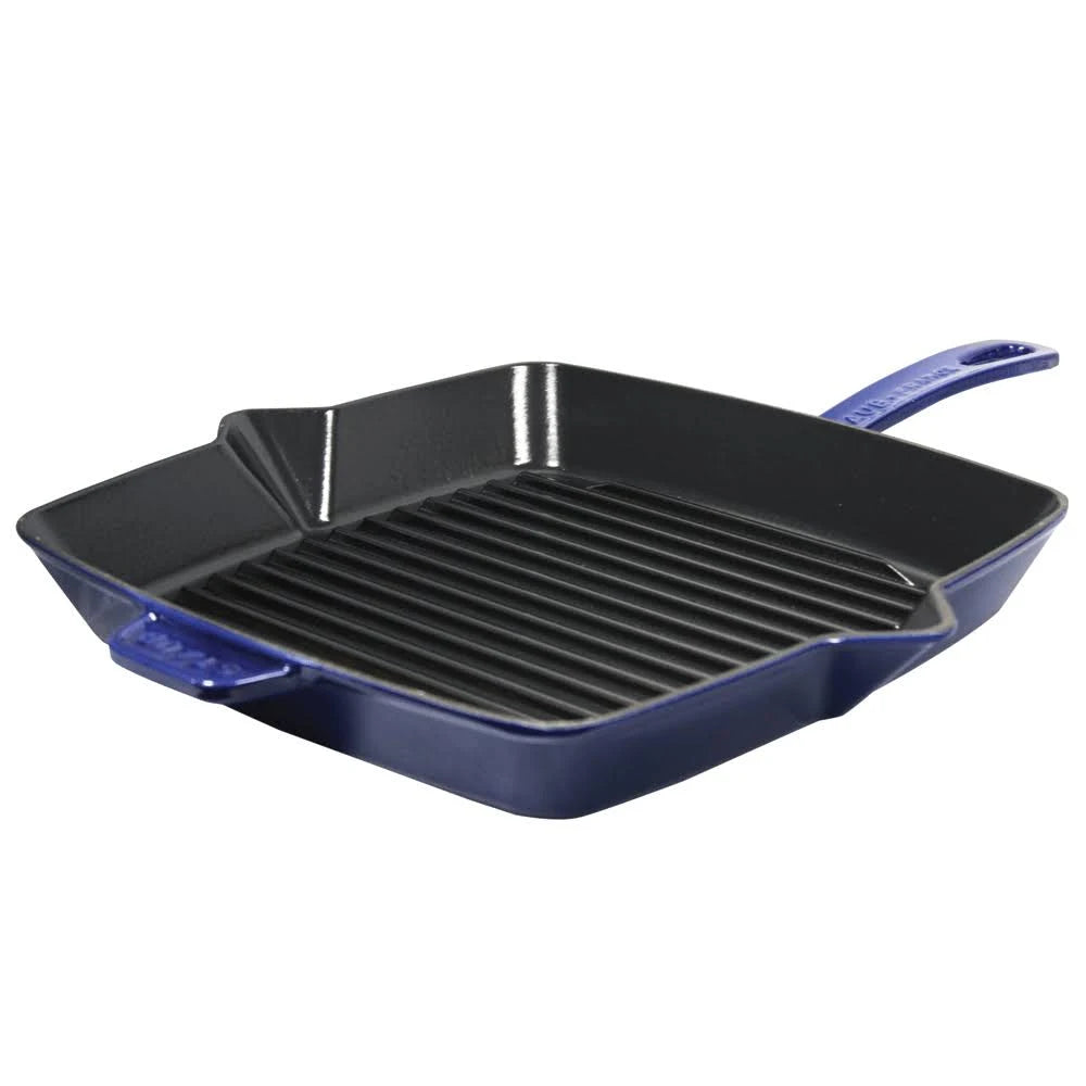 Cast Iron Square Grill Pan, 12-in, Dark Blue W590237
