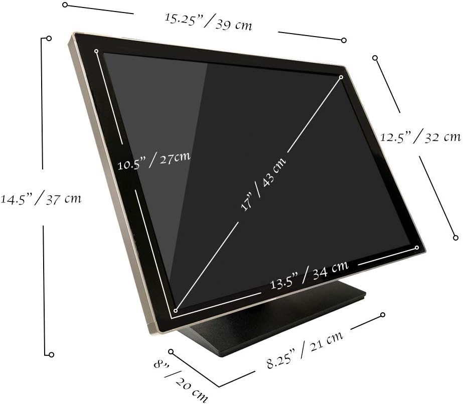 17 Inch Capacitive LED Backlit Multi-Touch HDMI Monitor, 4:3 Display 1280 x 1024 G613